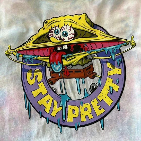 H&M Shirts Hm Spongebob Squarepants Tie Dye Tee Poshmark